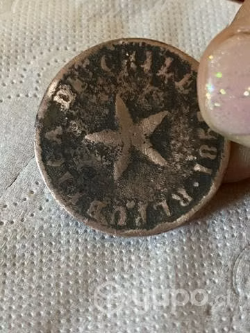 Moneda chilena Año 1853 coleccionable - Imagen 4