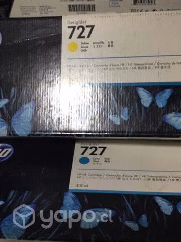 Tintas hp 727 colóres originales de 300ml