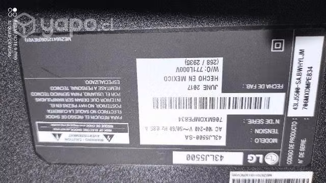 Repuestos varios smart tv lg 43 lj5500