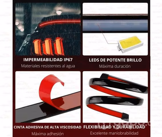 Alerón Spoiler Luz De Freno Led Fibra De Carbono U