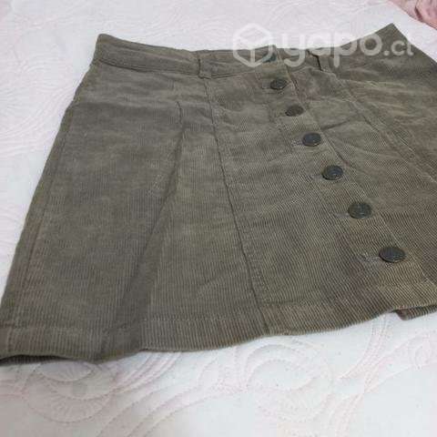 Falda gris cotele marca Blugirl XS - Imagen 2