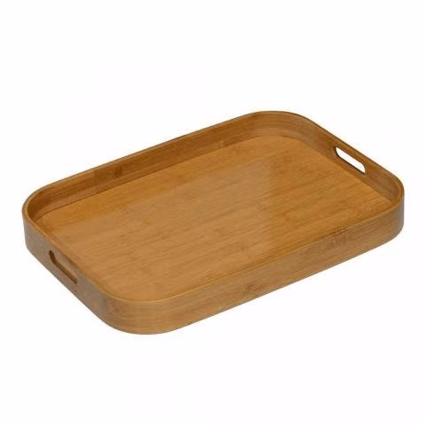 Set de 3 bandejas de madera bambú - Imagen 2