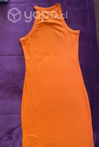 Vestido naranjo elasticado