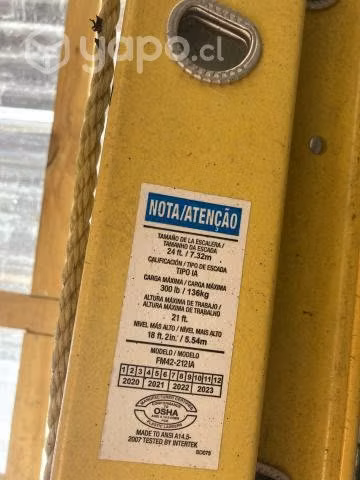 Escalera telescópica de fibra