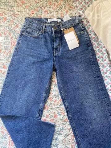Jeans Wide Leg Cropped nuevos talla 36