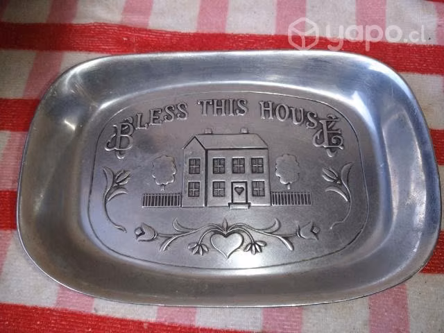 Antiguas vandejas vintage Deco retro sobrerelieve