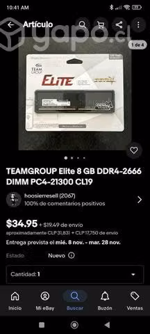 Ram ddr4 para computadoras