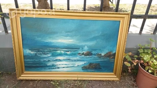 Marina al óleo; prospero araya - Imagen 2