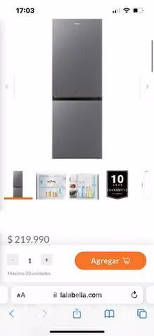 Refrigerador Hisense Frío Directo 165litros