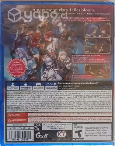 Nights of Azure 2: Bride of the New Moon PS4