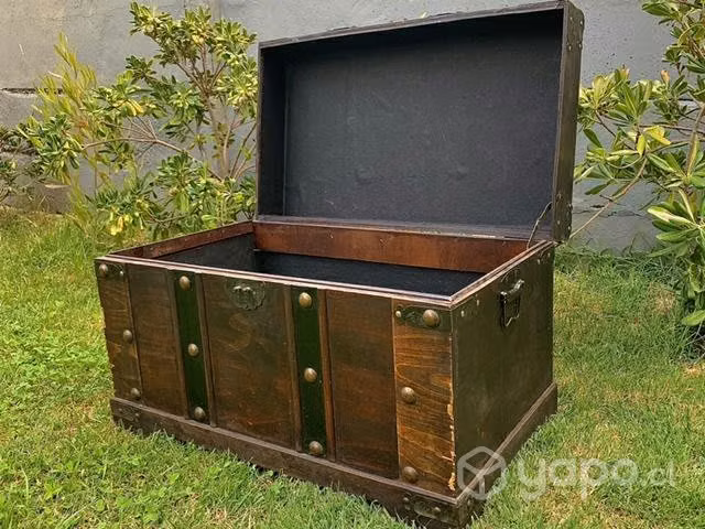 Baúl rústico enchapado en madera - Imagen 5