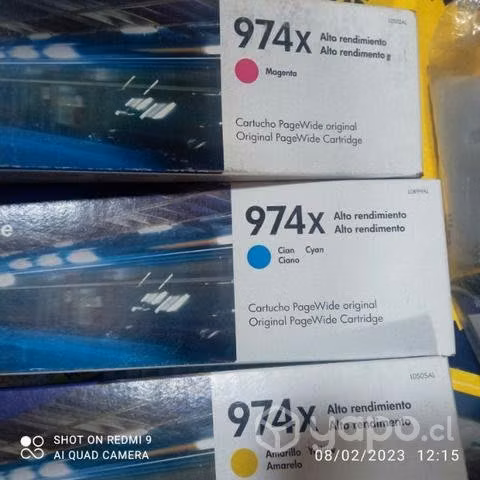 Tintas HP 974x colores originales de alta
