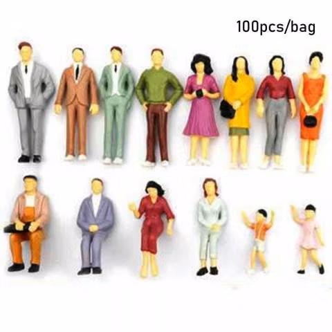Set de 100 figuras (25 mm), para maqueta tren - Imagen 3