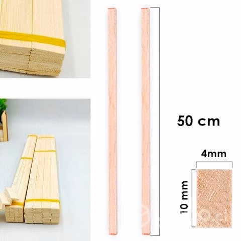 Palo Maqueta 4x10mm 50cm Largo Set 40Uds - Imagen 2