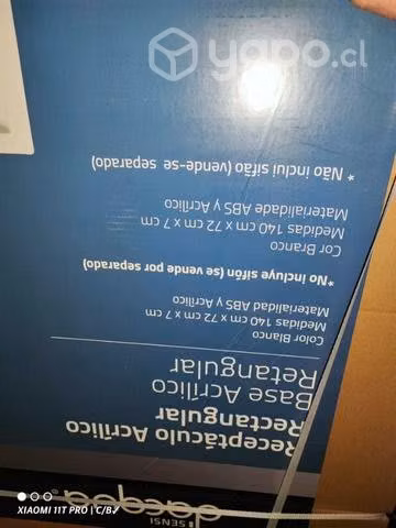 Receptáculo acrilico nuevo en caja