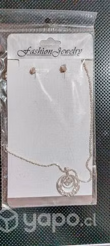 Conjunto cadena y aros de fantasía