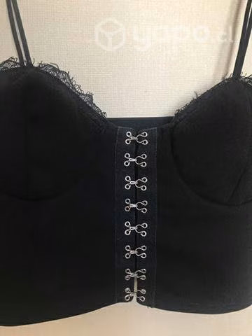 Polera crop negro - Imagen 3