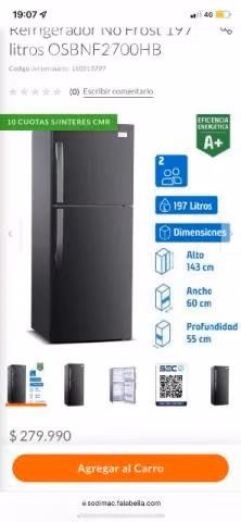 Refrigerador Oster