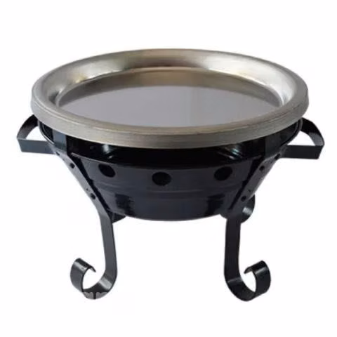 Brasero Parrilla De Mesa Chapa Enlozada 26x20 cm