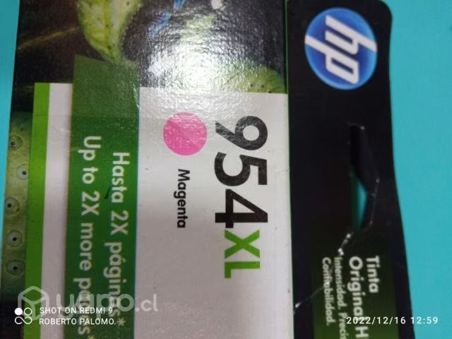 Tinta hp 954xl magenta original de alta caja abier
