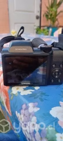 Cámara fotográfica y aspiradora