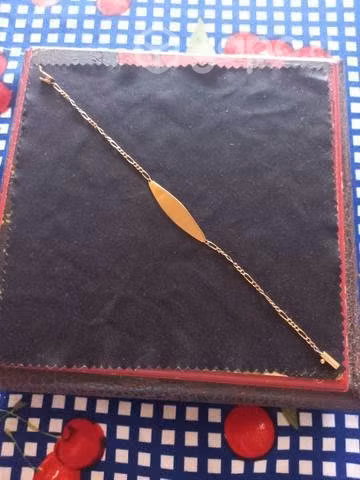 Pulsera de placa oro 18kilate