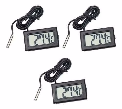 Pack 3 Termometros Digital Vitrinas Freezer Sonda