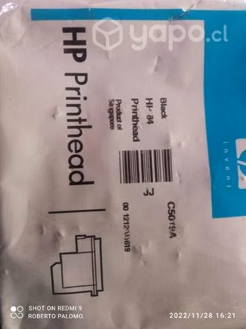 Cabezal hp 84 black original
