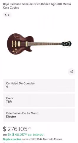 Bajo Ibanez Artcore Series AGB200