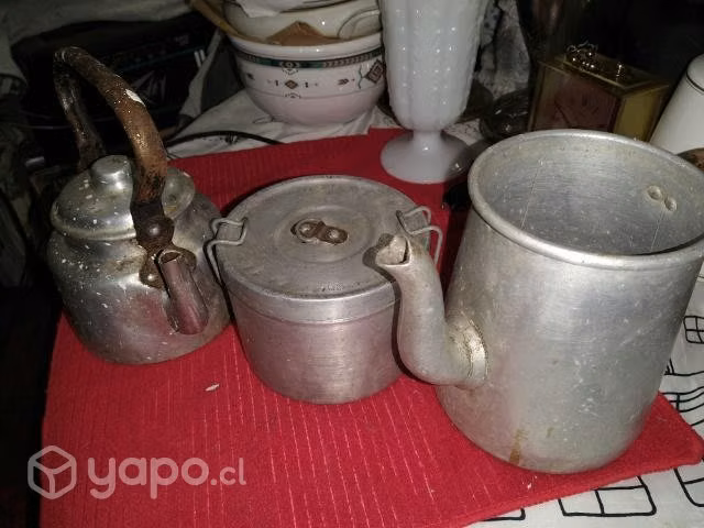 Antiguas piesas de aluminio ,decoracion u adorno
