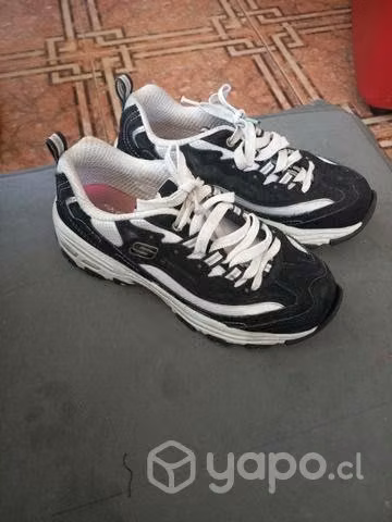 Zapatillas skechers blanco con negro