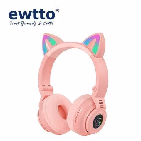 Audífonos de gato con Bluetooth Ewtto