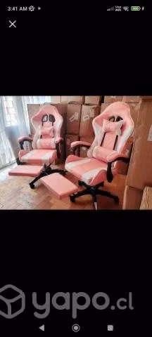 Silla gamer rosada NUEVA