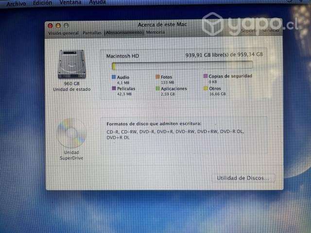 MacBook Pro i7 1tb disco duro 16 gb ram - Imagen 2