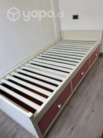 Cama madera con cajoneras - Imagen 4