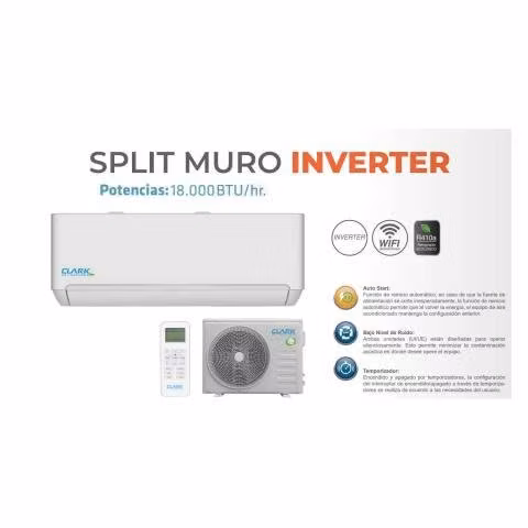 Split Muro CLARK Inverter 24.000 BTU WiFi