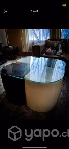 Mesa de centro 80X80 + 4 puff