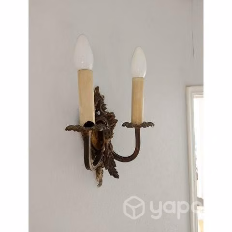 Lámpara 2 candelabros con ampolletas - Imagen 2