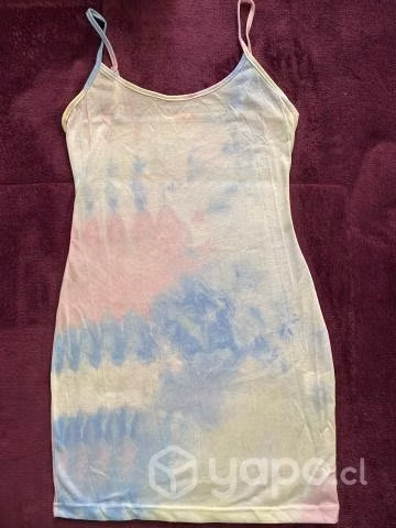 Vestido tie dye rosado claro