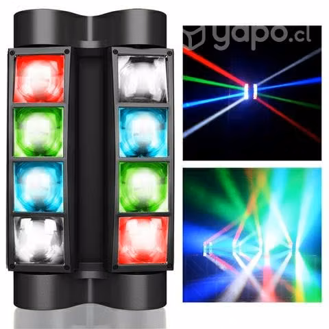 Cabeza móvil Led spider beam 8x3w rgbw