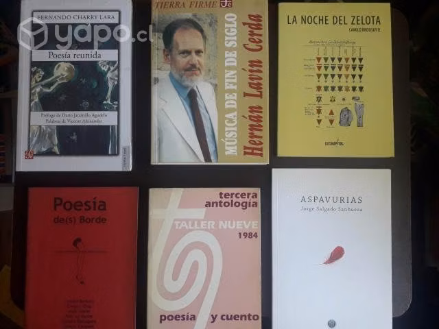 Lote de 6 libros de poesía