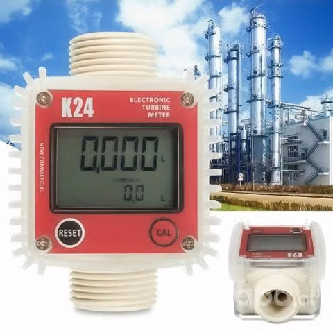 Medidor Digital Lcd Flujo Turbina Combustibles