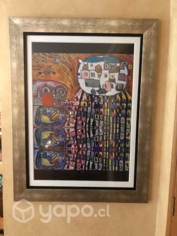 Cuadro hundertwasser "domestic cat"