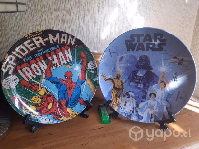 Par de platos colección Spider Man Star Wars