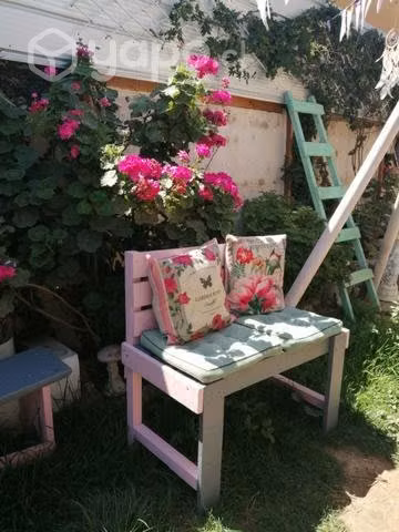 Banca terraza jardín