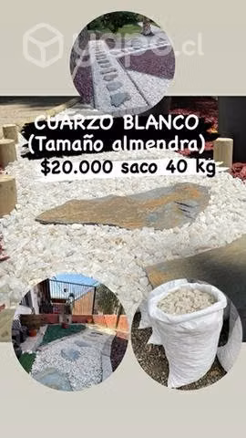 Cuarzo blanco saco 40 kg