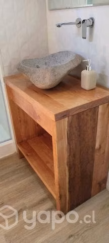 Mueble Vanitorio de madera natural Lenga