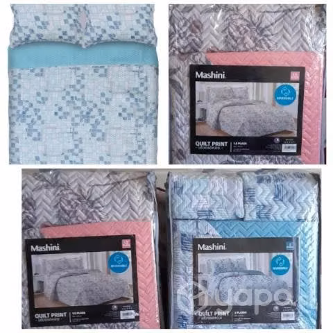Cobertores Quilt Mashini reversibles
