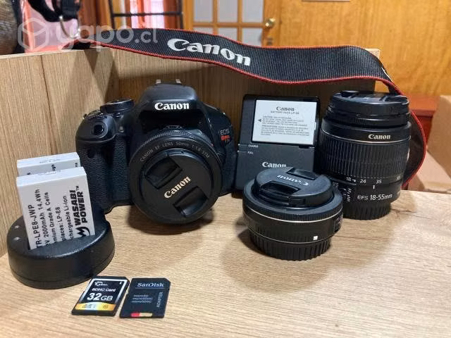Camara canon 3ti + 3 lentes y accesorios