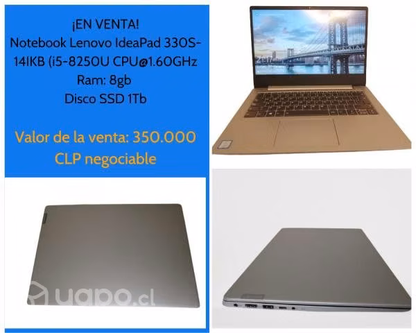 Notebook Lenovo Ideapad 330s-14ikb. Usado - Imagen 3